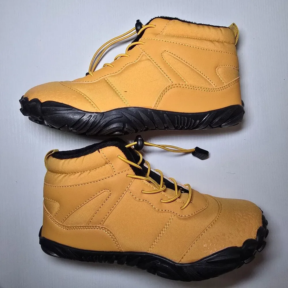Hike Footwear Vindra Flex Barefoot Winter Shoes Yellow EU 36 Non-Slip Fleece New